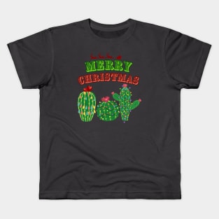 Merry Christmas, Cute Christmas Cactus Kids T-Shirt